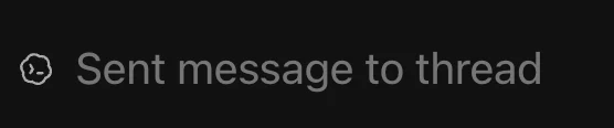 Sent message to thread